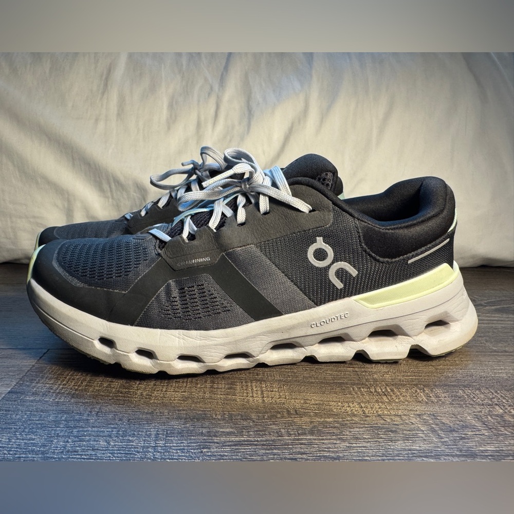 On Cloud Cloudvista Running Black and Gray Athletic Shoes with CloudTec Sole